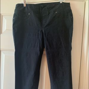 Black Pair and White pair Style and company Cotton and spandex Capris size Lg